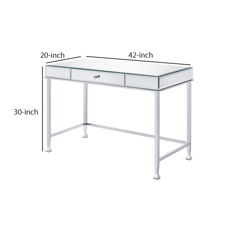 Solid Wood Writing Desk, White