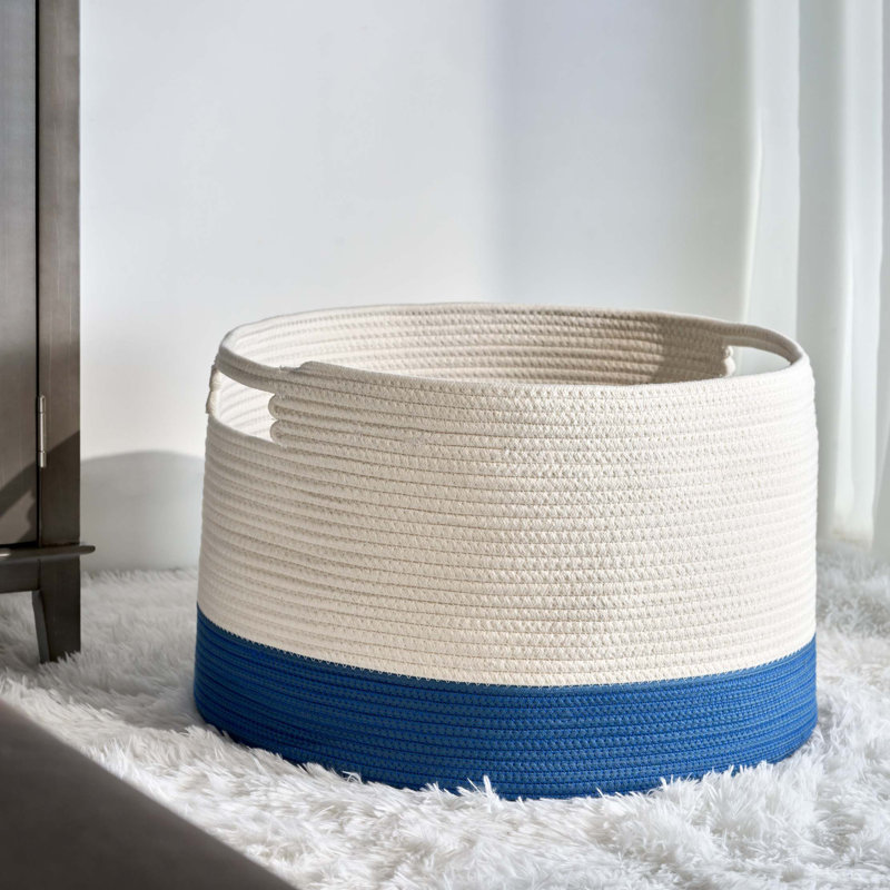 Panier à linge rond en coton