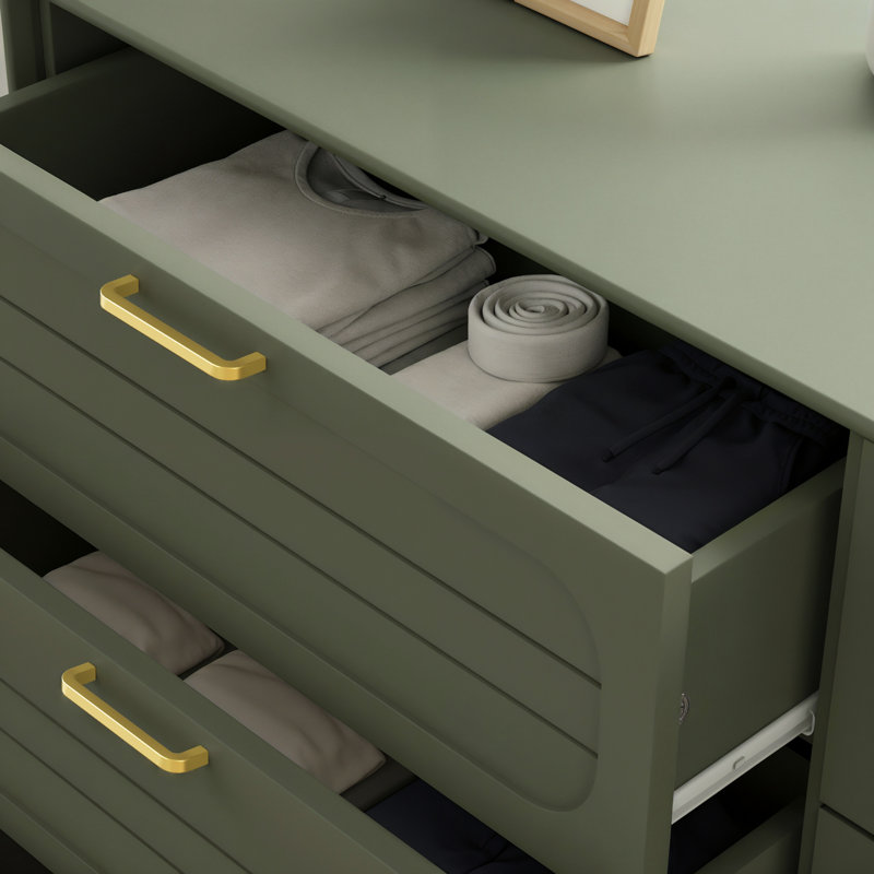 Harrington 6 Drawer Chest , Kale Green