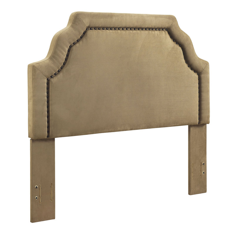 Tête de lit tapissier Benedict, Microfibre chameau, Très grand