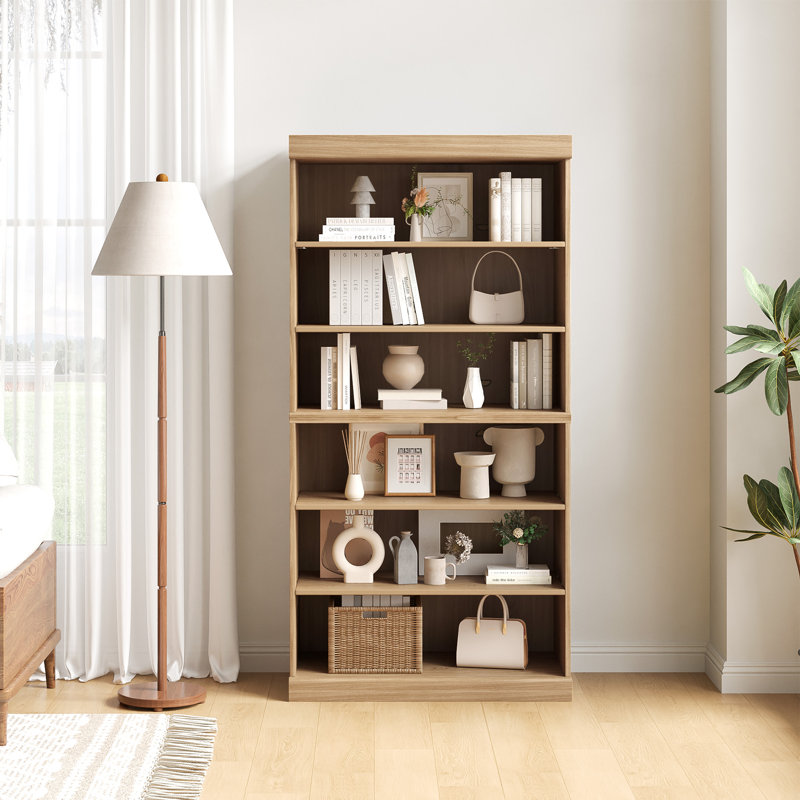 Bibliothèque 62 po H x 31 po, Naturel, (6 tablettes) H 157,5 po x l 78,7 po x P 40,6 po