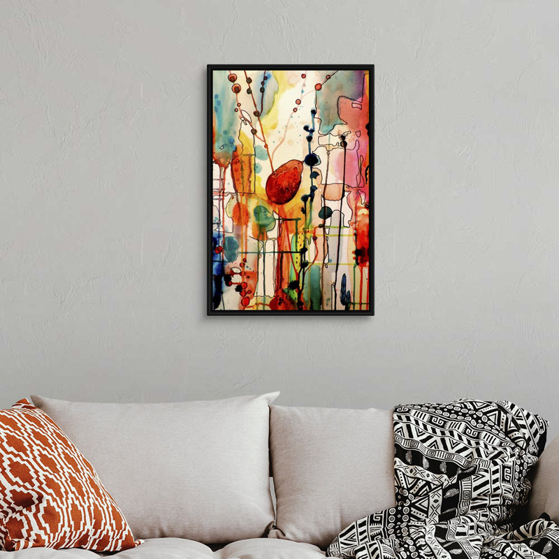 Le Troubadour - reproduction d'art sur toile, H 31,7 po x l 21,7 po x P 1,75 po, Cadre flottant noir