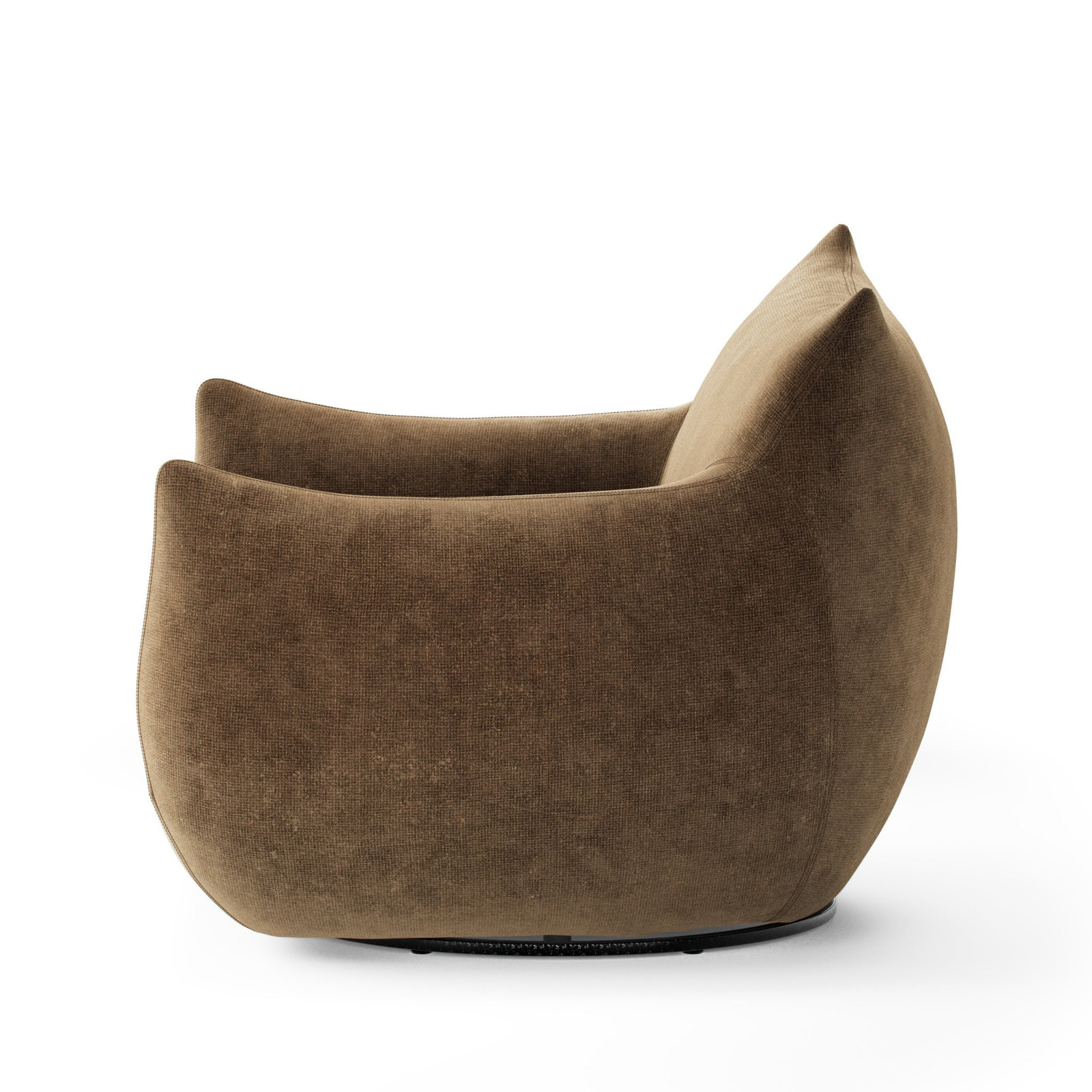 Nowthen Upholstered Swivel Armchair, Altair Mushroom Polyester