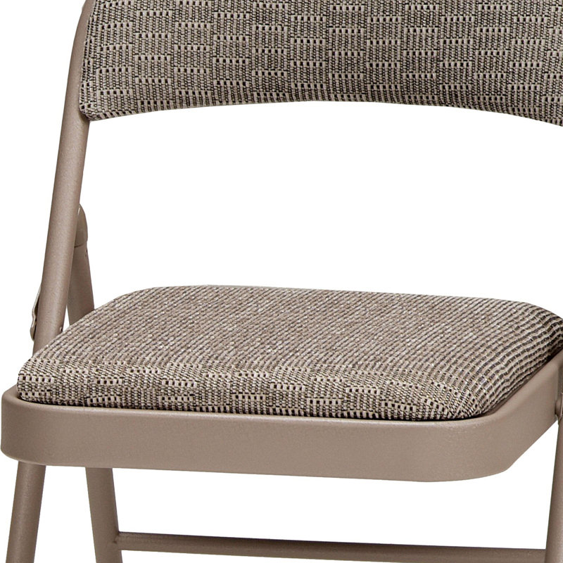 Hershel Sudden Comfort Deluxe Portable Metal Fabric Padded Folding Chair for Home, Outdoor, and Office