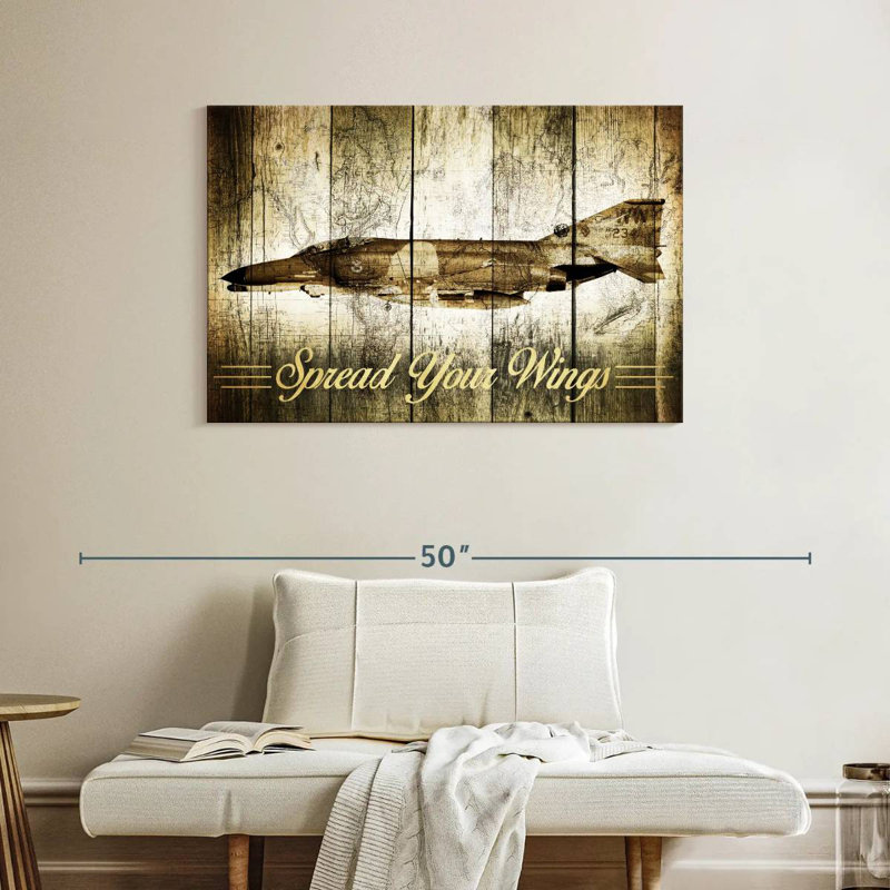 Mehar Grunge Fighter Jet, 26" H x 39" W