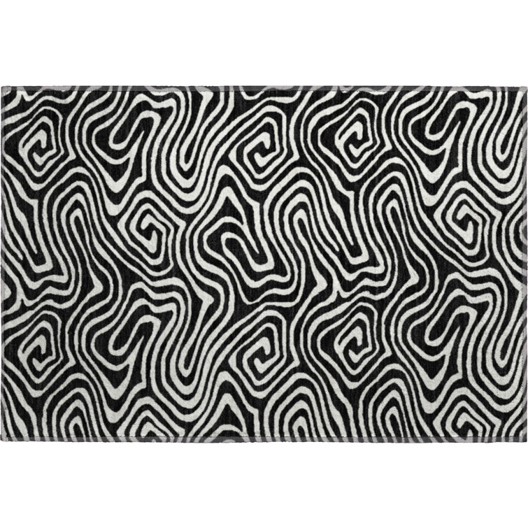 Premium Machine Washable Colmenero AMF1020 Swirls Rug