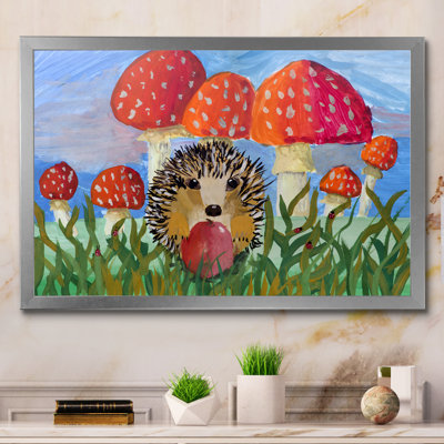 «Cute Hedgehog Animal Portrait», reproduction sur toile flottante