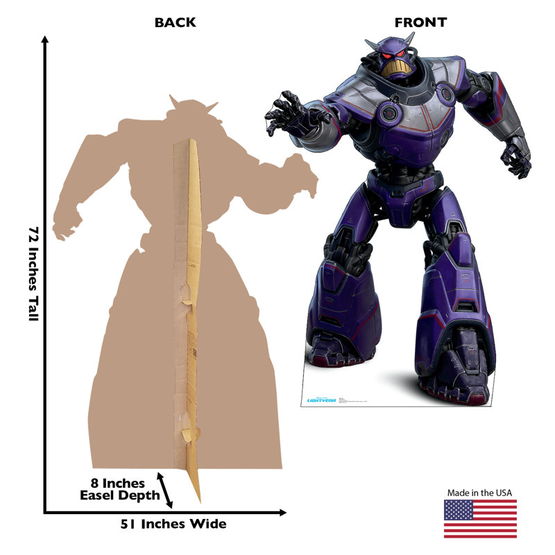74'' Purple and Black Zurg Cardboard Standup