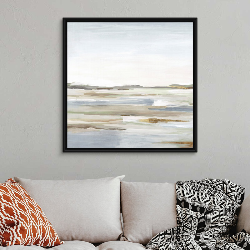 «Vastness II» par Eva Watts - reproduction d'art, H 38 po x l 38 po, Toile avec cadre photo, Noir