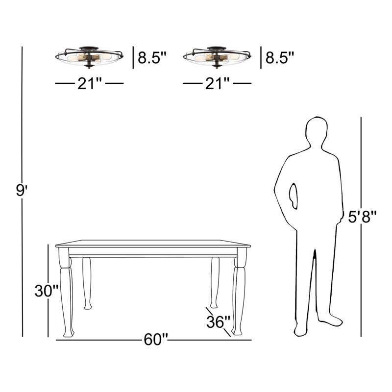 Ampelio Glass Flush Mount