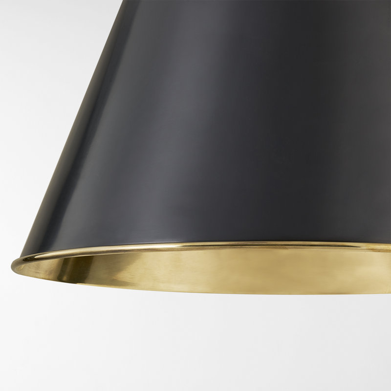 BURNBAY 1 LIGHT PENDANT, Aged Brass, 22.25" H x 18.25" W x 18.25" D