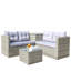 Ensemble de canapé modulaire d'extérieur en rotin et osier 4 pièces avec boîte de rangement-885138961-885138958