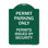 Enseigne Signmission Designer Series - Permis de stationnement seulement, permis délivrés par la sécurité | Enseigne architecturale en aluminium de gros calibre vert et blanc 18 po x 24 po | Protégez votre entreprise | Fabriqué aux États-Unis
