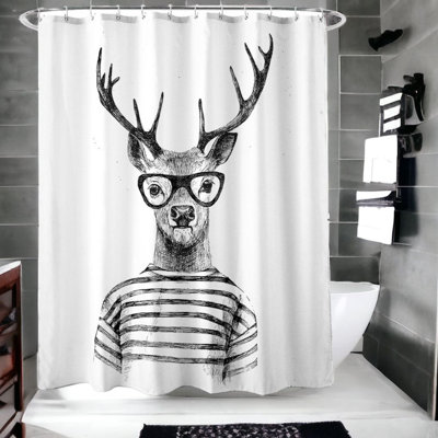 Shower Curtain with Hooks Included