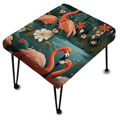 Lesslie - Repose-pieds rectangulaire imprimé animal