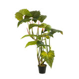 69'' Faux Elephant Ear Tree in Pot Liner