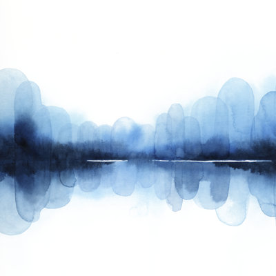 Ultramarine Mirror II par Grace Popp - peinture sur toile tendue