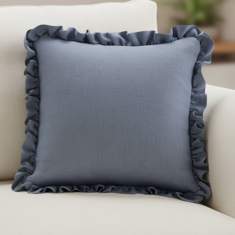 Coussin bleu 20 pouces Betty, Bleu