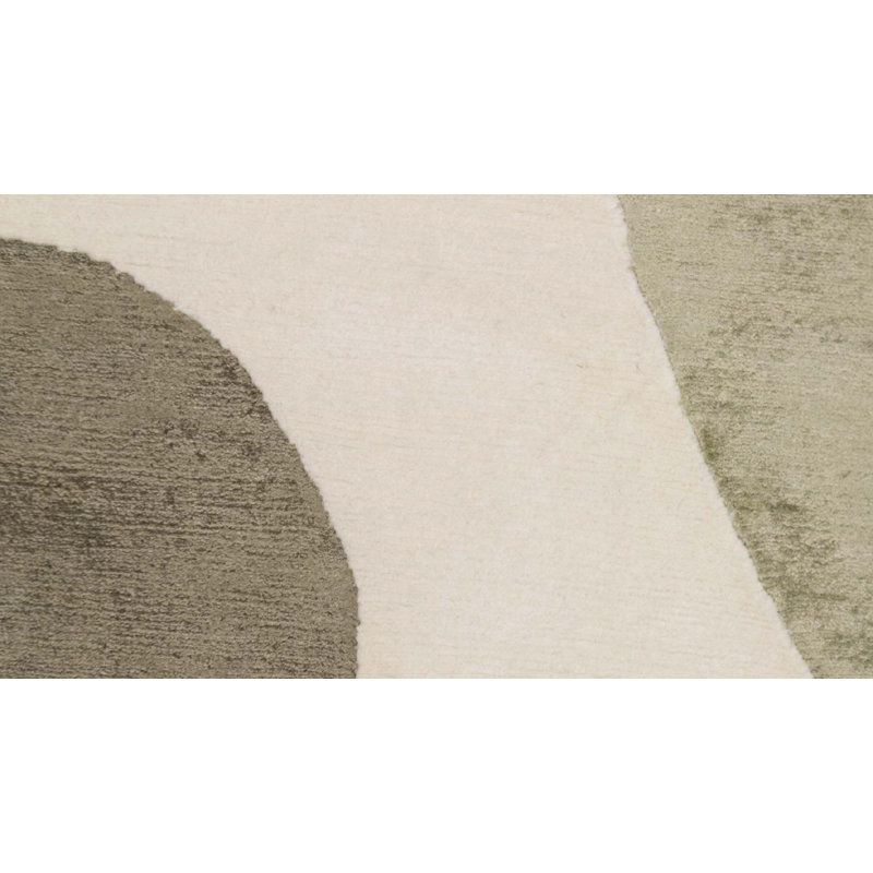 Hand-Knotted High-Quality White and Brown Area Rug
