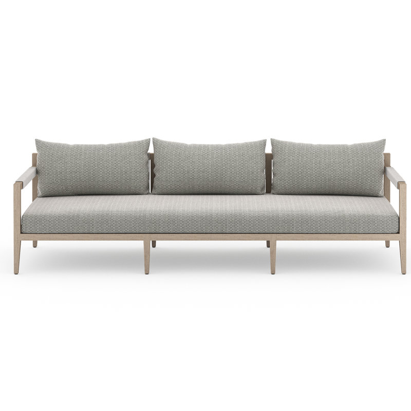 Sherwood Outdoor 3 - Seat Patio Sofa, Washed Brown, Faye Sand