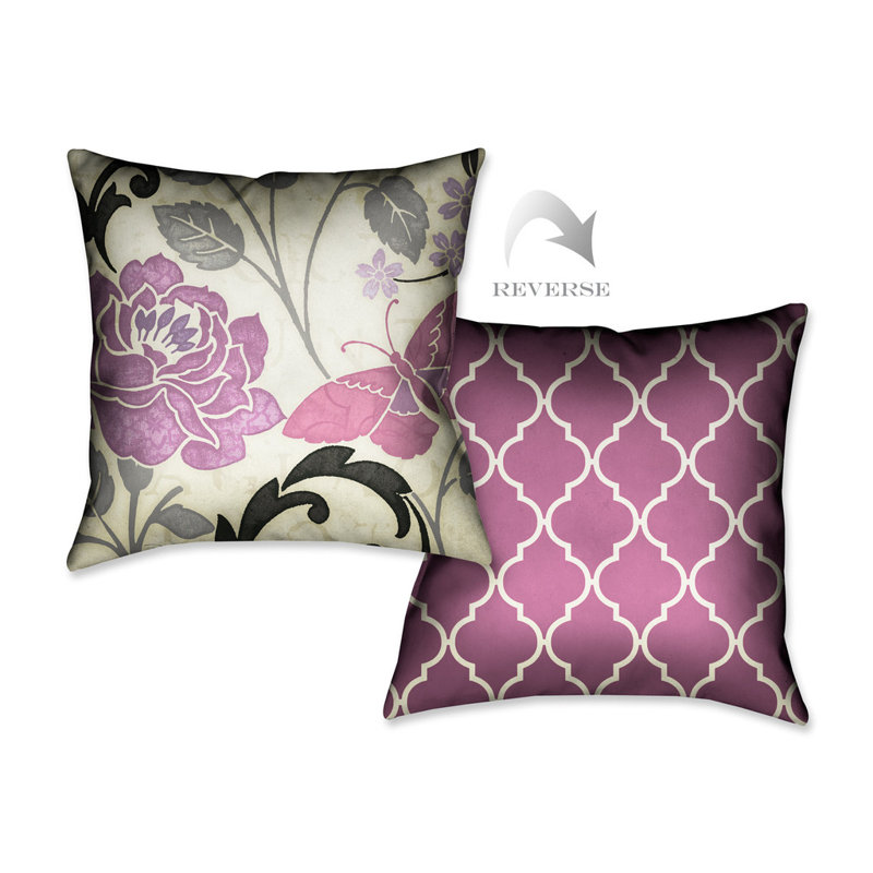 Housse et insert de coussin carré Perfect Petals, Lavande