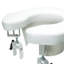Siège de toilette rond multi-positions rembourré et surélevé
