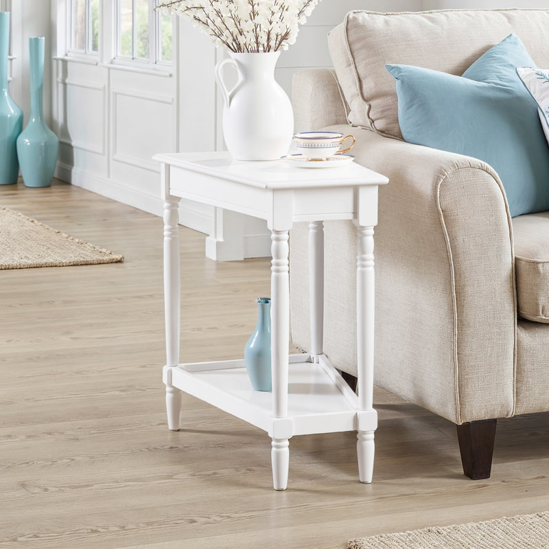 Table de bout avec tablette Mayall No Tools, White