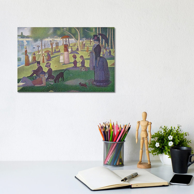 Sunday Afternoon On The Island Of La Grande Jatte, 1884-86 by Georges Seurat - Painting on Canvas, Wrapped Canvas