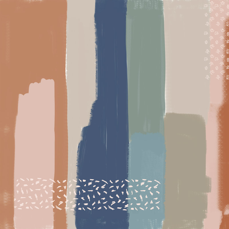 Hello Twiggs Abstract Terracotta by Claudia Casal - Wrapped Canvas Print, 12" H x 12" W