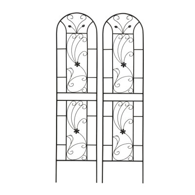 2 Pack Metal Garden Trellis 86.7" x 19.7" Rustproof Trellis