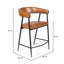 Upholstered Counter Stool with Metal Frame-915967917