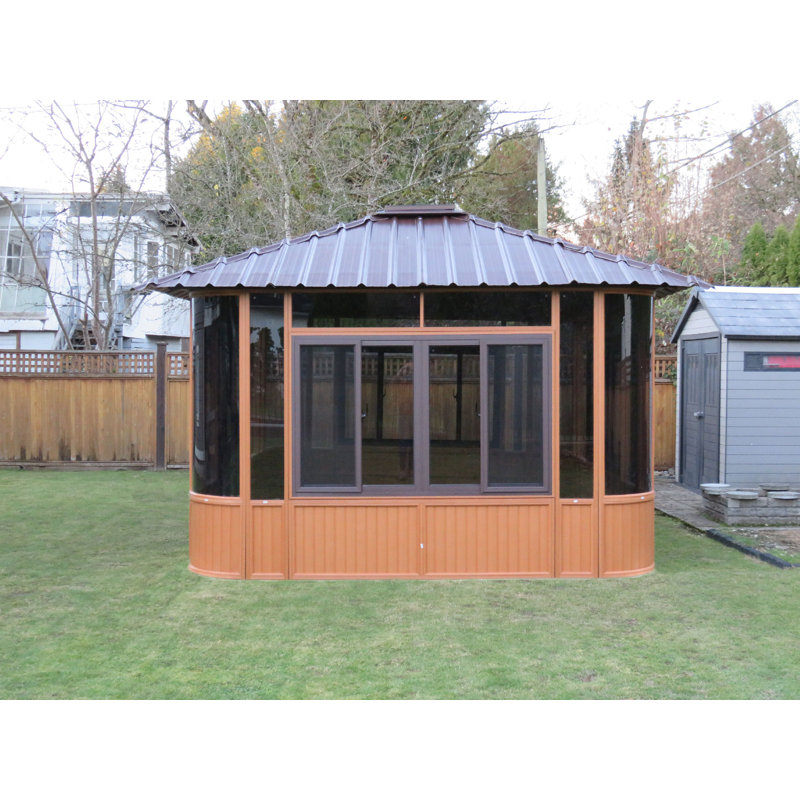 Plastic Patio Gazebo, 19.5 ft x 11.5 ft