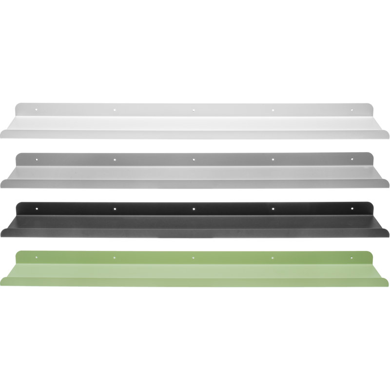 Ennice Metal Floating Shelf, Green, 4cm H x 100cm W x 15cm D