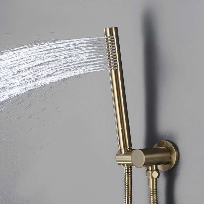 All-In-One Kit with Rough in-Valve, Brushed Gold