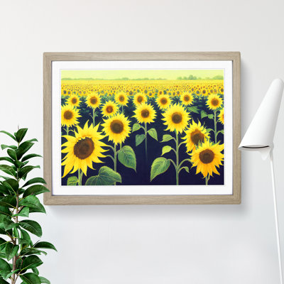 Masterful Sunflower Field 1 Piece Single Picture Frame Painting