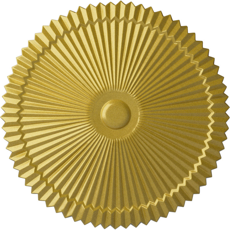 Médaillon de plafond 24 po x P 3 po Shakuras (convient aux auvents de 5 po ou moins), Doré intense