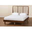Lit plateforme en bois fini brun noyer Johnmark (double)-1581005552