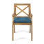 Chaise de salle à manger 2 pièces avec 2 coussins bleus PERLA, pour la cour, le bord de la piscine, le jardin-3611786-3611784