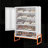 Shoe Cabinets: Modern Double Door with Adjustable Shelves, Robot Vacuum Accessible | Metal | Off-White-268101858