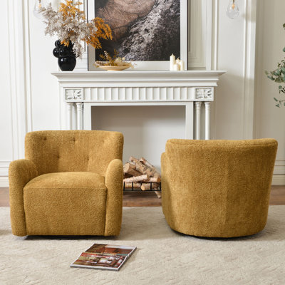 Fauteuil rembourré pivotant