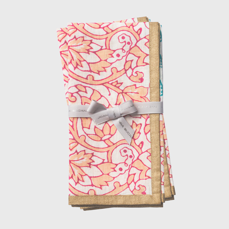 Linen Square Napkins, Pink