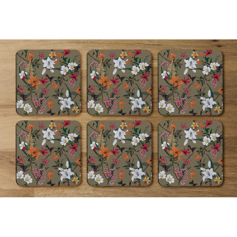 Square 6 Piece Coaster Set
