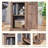 Rasema Farmhouse End Table with Charging Station, Wood Nightstand with Adjustable Shelf, Built-In Outlets-428334644