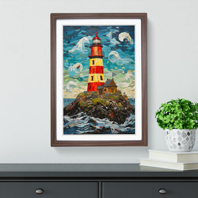 Lighthouse Dadaism No.2 - Single Picture Frame Print on Wood