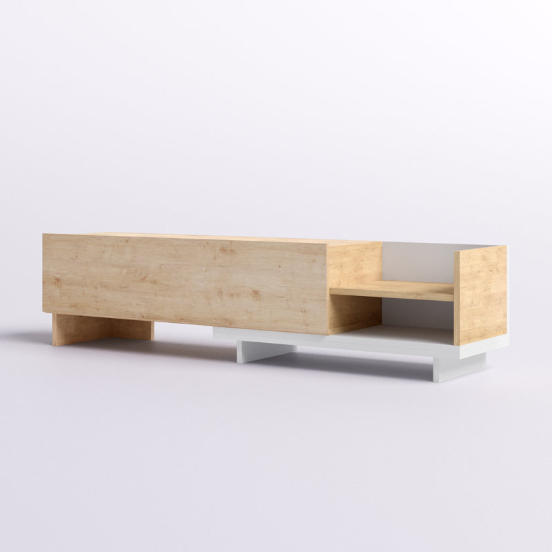 Arawyn TV Stand for TVs up to 65", White/Sapphire Oak