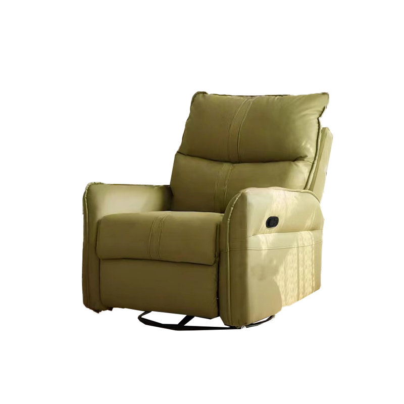 Lindora Faux Leather Recliner, Green Faux Leather