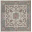 Hand-Knotted High-Quality Cream and Light Green Square Area Rug