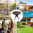 Patio Dining Table, Cast Aluminum Outdoor Bistro Table With Umbrella Hole Round Conversation Table, Antique Bronze
