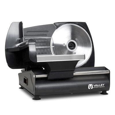 Meat Slicer, Electric Meat Slicer with 7.5" Stainless Steel Blade, Adjustable Thickness Deli Slicers for Home Use, Easy to Clean, Cuts Meat, Bread, Cheese and Deli, Black