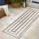 Argo Classic Nautical Mitre Stripe Reversible Machine-Washable Black/Cream Indoor/Outdoor Rug